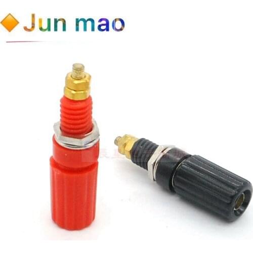 2PCS M3 gold plated copper terminal hifi power amplifier horn terminal 3mm audio output banana plug