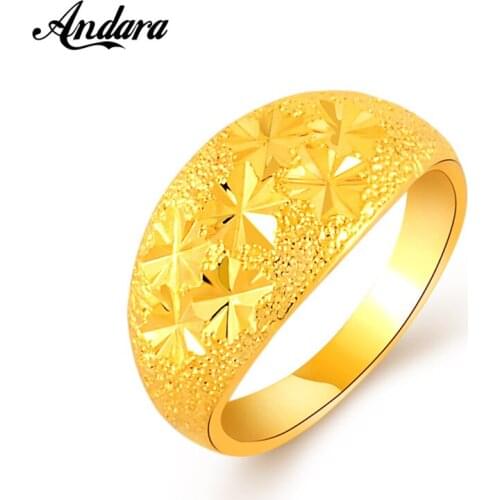 Simple Fashion Wedding Rings Gold Filled Star Rings For Women Girl Jewelry Hot New 2018 JR058