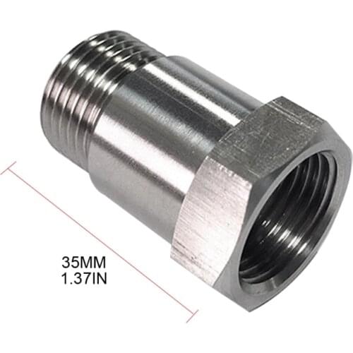 Straight O2 Oxygen Sensor Extension / Hho Test Pipe Spacer M18 X 1.5 Bung B36B