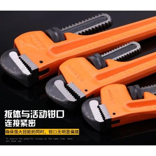 R'DEER TOOL hongkong brand high grade CR-MO steel head heavy duty pipe clamp 8" 10" 12" 14" industry plumbing tool