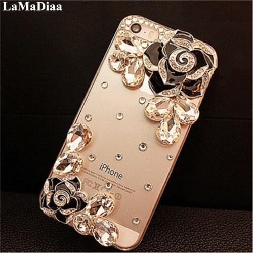 LaMaDiaa Luxury Crystal Diamond Rhinestone Transparent Soft TPU Case For iphone 11 Pro MAX 6 6s 7 8 Plus X XR Xs Max Back Cover