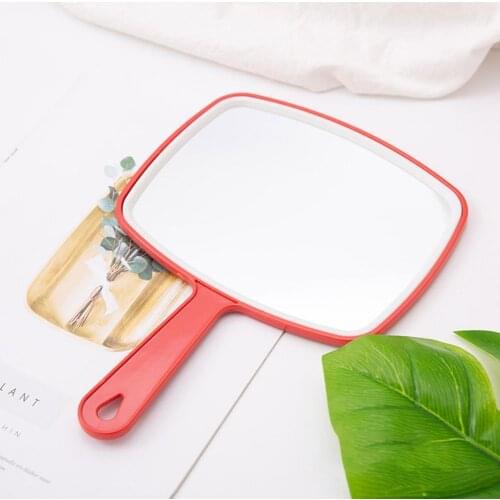 Hand Mirror Anti-fog Portable Vibrant Color Home Salon Travel Cosmetic Mirror for Gift