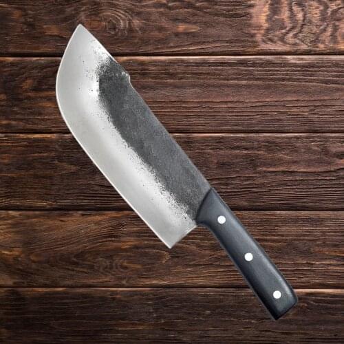Handmade Forged Professional Traditional Chinese Slaughter Knives Meat Cleaver Chef Slicing High-carbon Steel Kitchen Knife