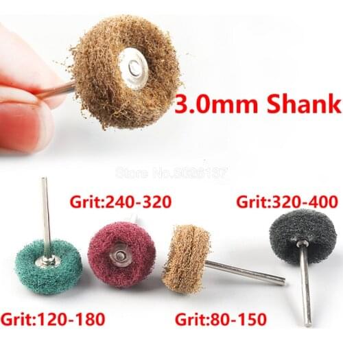 2Pcs/Lot Mini Brush Scouring Pad Abrasive Wheel Nylon Fiber Grinding Sanding Head Buffing Polishing Power Tool