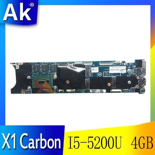Thinkpad is suitable for X1 Carbon 3nd Gen I5-5200U 4GB notebook motherboard. FRU 00HT352 00HT339 00HT339