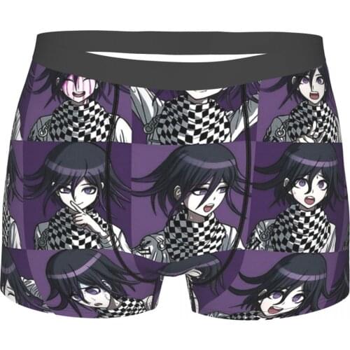 Danganronpa Game Kokichi Underpants Breathbale Panties Male Underwear Print Shorts Boxer Briefs