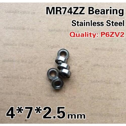 [SMR74ZZ-P6]Free Shipping 10pcs stainless steel dental ball bearing SMR74zz WML4007zz 4*7*2.5