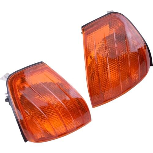 1 Pair Car Amber Corner Turn Signal Light Lamp Fit For Mercedes Benz C Class W202 1994 1995 1996-2000 2028261143 2028261243