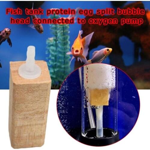 1 Pcs Wooden Gas Stone Gas Wood Stone Fish Tank Protein Egg Bubble Head Oxygen Stone Fizz Block Fish Tank Protein Skimmer Pump