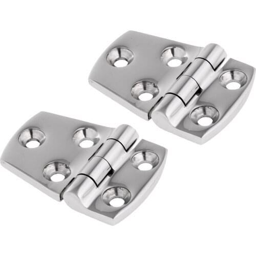 2 Pieces/ Set Heavy Duty Boat Door Hatch Locker Strap Hinge Short Side - Heavy Duty Marine Stainless Steel 2.24 x 1.5 inches