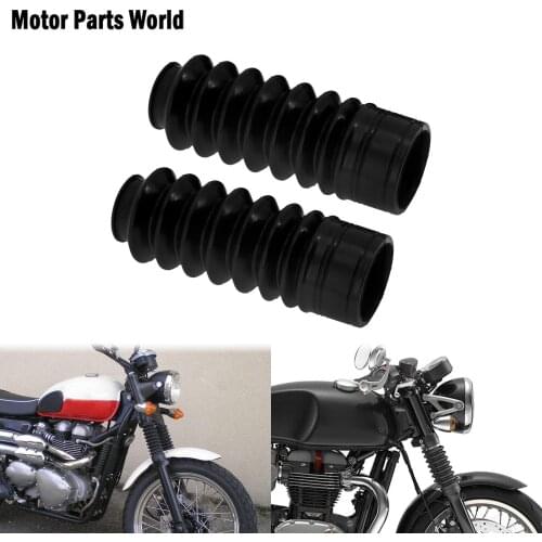 2XMotorcycle Front Fork Cover Gaiters Gators Boot Protector Shock Absorber For Triumph Bonneville Bobber T100 T120 Street twin