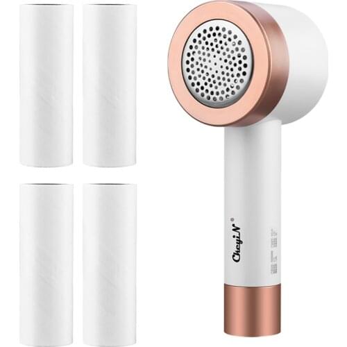 2 in 1 Rechargeable Clothes Lint Remover Electric Fuzz Pellets Shaver Sweater Pill Trimmer Paper Glue Sticking Roller Lint Clean