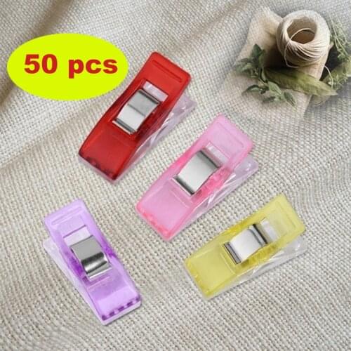 50pc Mini Clips Plastic Fabric Sewing Button Patchwork Clips For Crafting Quilt Garment Clips Binding Clips Paper Sewing Tools
