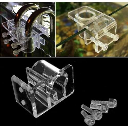 Aquarium Acrylic Hose Mount Holder 20mm Fish Tank Filter Outflow Inflow Pipe Water