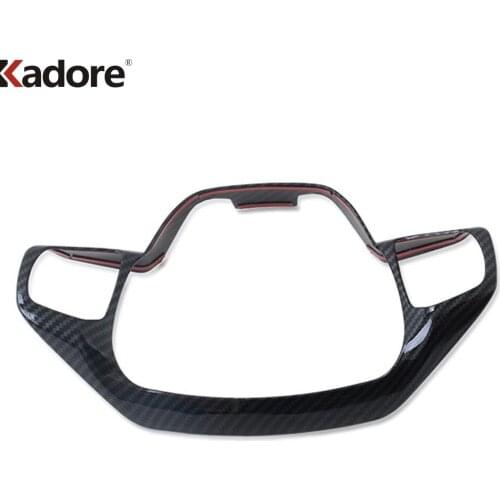 For Ford Focus 2019 2020 Carbon Fiber Full Set Car Steering Wheel Cover Trim Sticker Decoration Trims Sequins Accessories