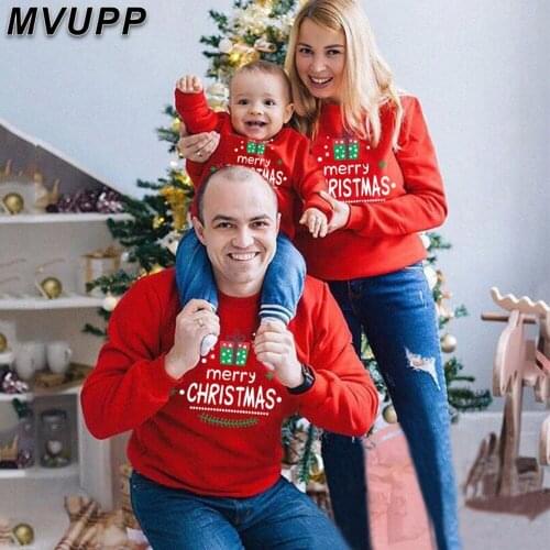 2021New A Family Of3 Long Sleeved Round Neck Sweater Girl Clothes Kids Clothes Christmas Snowman Printing TShirt Family Clothing