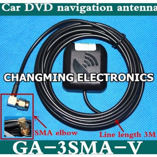 GA-3SMA-V Car DVD navigation antenna GPS antenna SMA elbow Active amplification(working 100% Free Shipping)1PCS