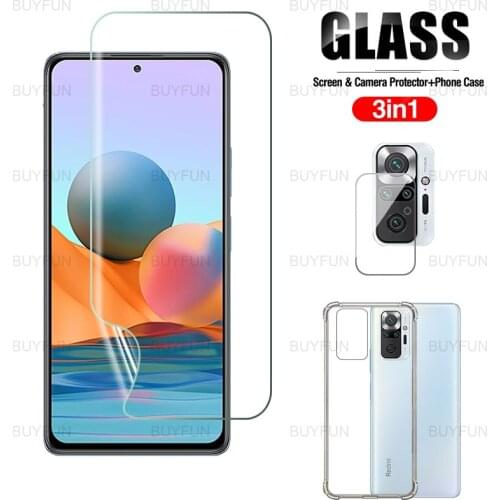 Camera Glass For Xiaomi Redmi Note 10 Pro 6.67'' Anti-fingerprint hydrogel film for redmi note 10 4G 10s pro max Silicone phone