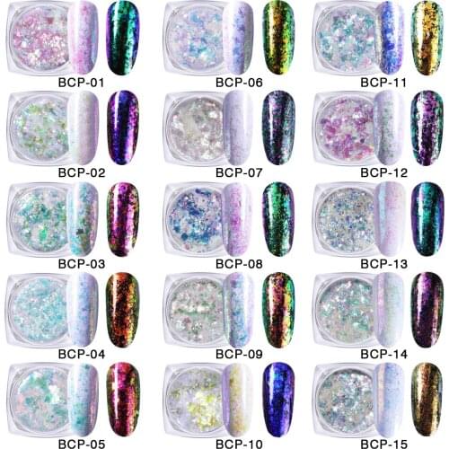 Holographic AB Nail Glitter Powder Irregular Sequins DIY Gel Polish Manicure Nail Art Accessories Decorations