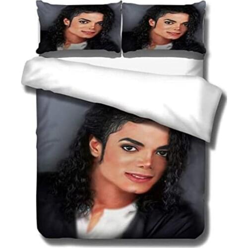 Michael Jackson Bedding Set 3D Print Duvet Cover Set Soft Comforter Cover with Pillowcase Bedclothes Twin Full Queen King Size