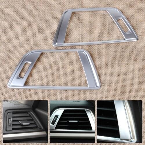 Beler Silver Chrome Dashboard Side Air Vent Outlet Trim Cover for BMW 3 4 Series F30 F31 F32 F34 F35 F36 2014 2015 2016