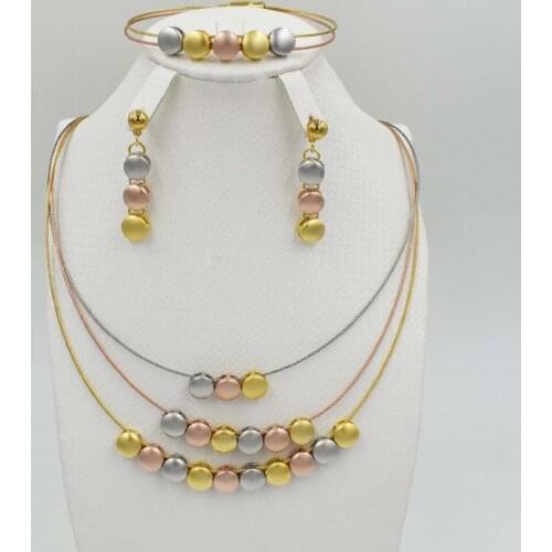 New High Fashion Dubai Jewelry Set Wedding African Beads Jewelry Sets Parure Bijoux Femme