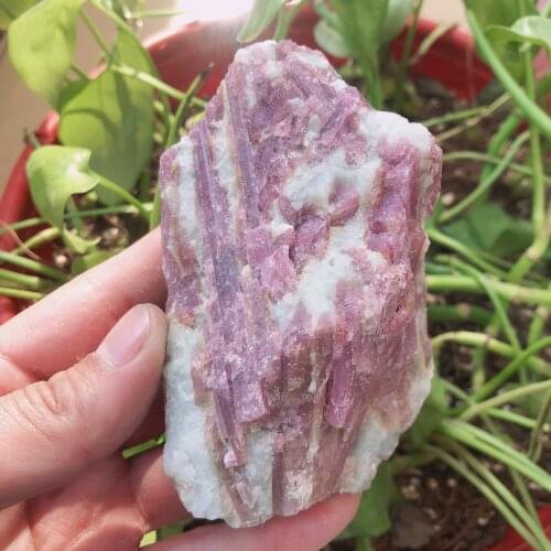 Natural Pink Tourmaline Irregular Ore Mineral Crystal Energy Stone Lron Rough Quartz Teaching Specimen Gem Ornaments Gemstone