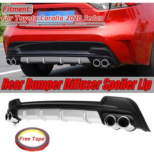 New Car Rear Bumper Lip Diffuser Spoiler Lip For Toyota For Corolla 2020 Sedan Car Rear Diffuser Bumper Guard Protector Lip