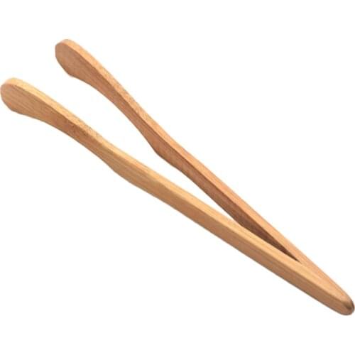 New Wooden Tea Tweezer Bacon Tea Clip Tongs Bamboo Kitchen Salad Food Toast Creative tea ceremony with zero bamboo clip