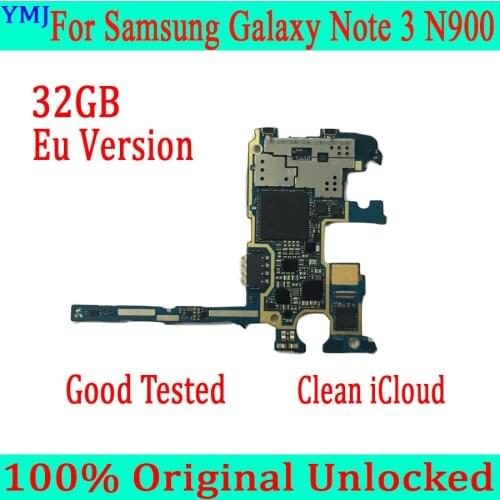 Original unlocked for Samsung Galaxy Note 3 N900 N9005 Motherboard with Full Chips,EU Version Mainboard 16GB,Good tested
