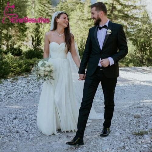 Beach Wedding Dresses Tulle Bridal Gowns A-Line платье 2021 Robe De Mariée Bohemian свадебное платье