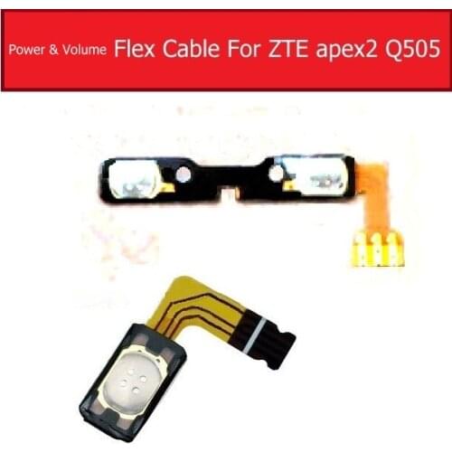 Genuine Power & Volume Flex Cable For ZTE Blade Apex 2 Q505 Screen Lock & Volume Side KEY Button Flex Ribbon Replacement Repair