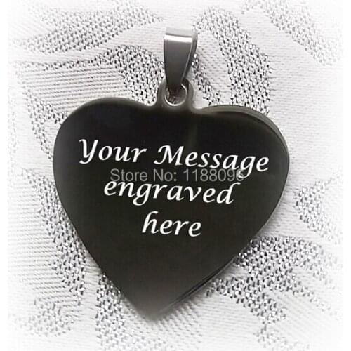 Stainless steel mirror polished dog tags low price Blank heart-shaped dog tag engraved words