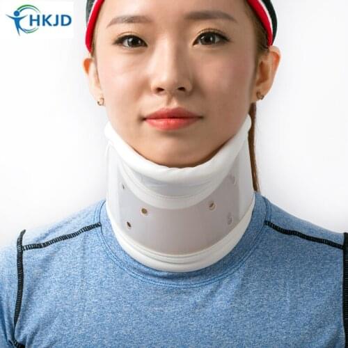 HKJD Rigid Cervical Plastic Collar with Chin Support Bone Care Braces Supports