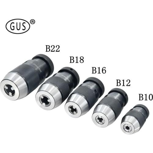 1pcs Automatic B10 B12 B16 B18 B22 drill chuck Keyless drilling chuck Self Tighten Locking clamp range 0.5-6 1-10 1-13 1-16 5-20