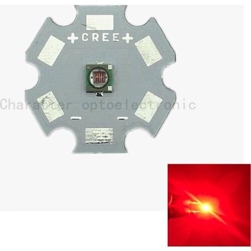 10pcs/Lot! Cree XLamp XP-E XPE Red 620-630NM 3W High Power LED Light Emitter Bead Chip Diode on 8mm 12mm 14mm 16mm 20mm PCB