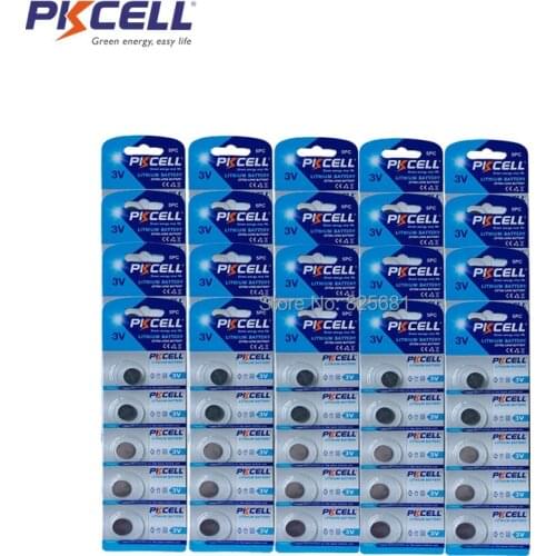 100Pcs 20Cards PKCELL CR1216 Button Batteries CR 1216 5034LC DL1216 BR1216 3V Cell Coin Lithium Battery For Watch