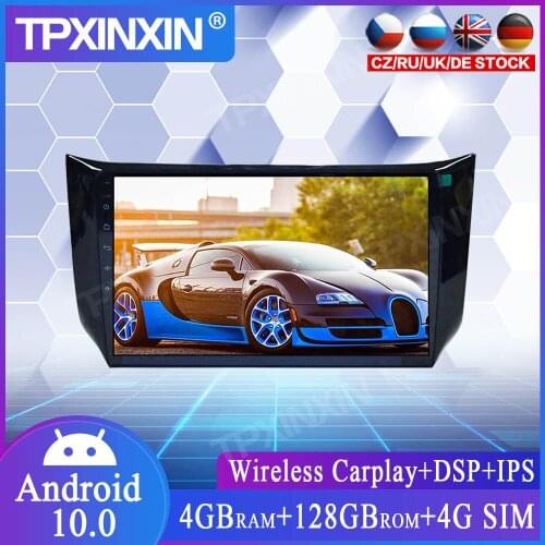 128G Android 10.0 For Nissan Sylphy 2012-2018 Car GPS Navigation Car Multimedia Player Auto Radio Tape Recorder Stereo Headunit