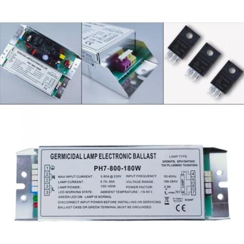 155-180W ABS Electronic Ballast AC220V-250V Waste Gas Treatment Ultraviolet Tube Ballast UV Plate Burning Lamp Rectifier