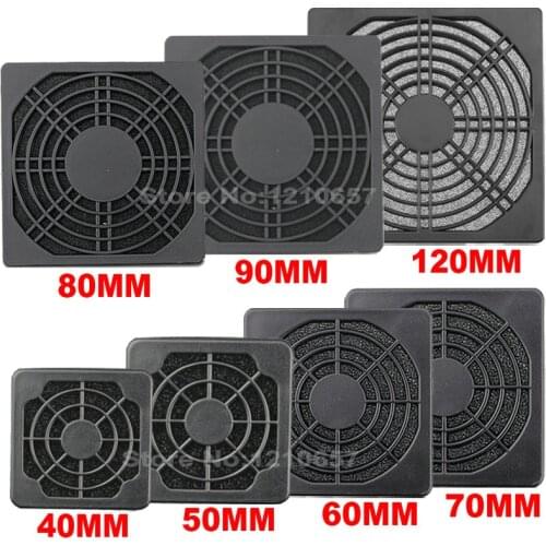 2PCS Gdstime 3 in 1 PC Fan Dust Filter 40MM 50MM 60MM 80MM 90MM 120MM Computer Mesh Sponge Plastic Dustproof Case Cover Net