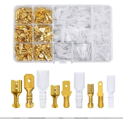 270pcs 2.8/4.8/6.3mm Crimp Terminals Insulated Seal Electrical Wire Connectors Assortment Kit