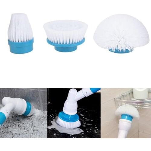 3Pcs Electric Rotary Cleaning Brush Head Cleaner Mop Replacement Brush Head for Home Kitchen Bathroom Cleaning