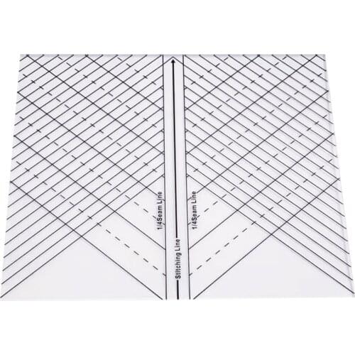 Acrylic Patchwork Curved Quilting Straight Ruler Quilting Template Sewing Machine Ruler for Quilting Crafting Accurate 1/4" Seam