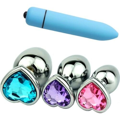 Stainless Steel Anal Beads Metal Crystal Jewelry Anal Plug Prostate Massager Stimulation Butt Plug Dildo Sex Toys for Men Woman