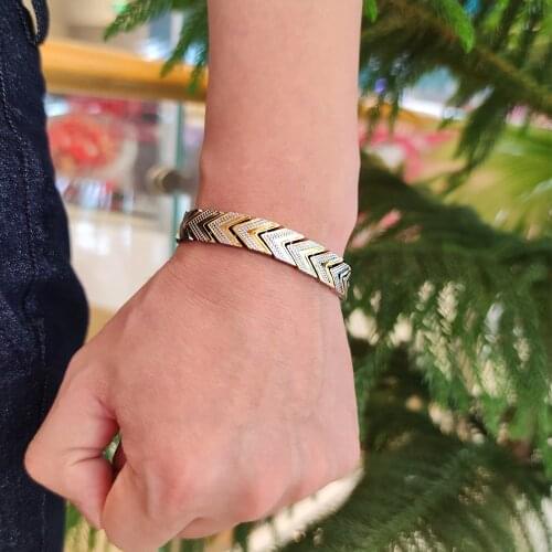 Magnetic Bracelet Health Homme 11mm Luxury Stainless Steel Bracelet Male Hand Chain Therapy Magnetic Bracelet Benefit Waterproof