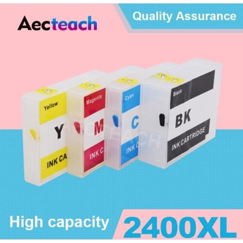 Aecteach 4 Color Empty Printer Ink cartridge for Canon MAXIFY IB4040 iB4140 MB5040 MB5140 MB5340 MB5440 Printer
