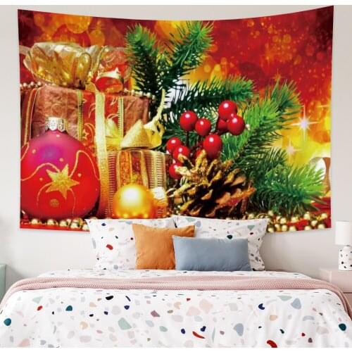 Colorful Christmas Gifts Tapestry Vintage Exotic Summer Plant Nature Frame for Bedroom Photography Wall Decor