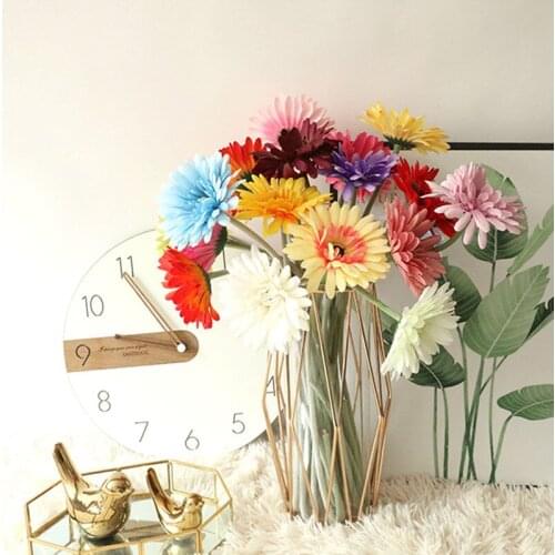 1pc Fall Silk Daisy Artificial Flowers Branch for home Wedding Autumn Decoration Fake Plastic Stem Flower