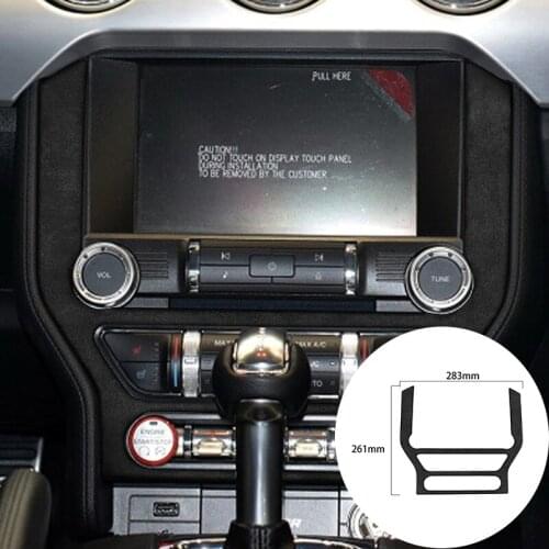 For Ford Mustang 2015-2019 Alcantara Suede Car Navigation Center Console Panel Strip Cover Trim Stickers Internal Accessories