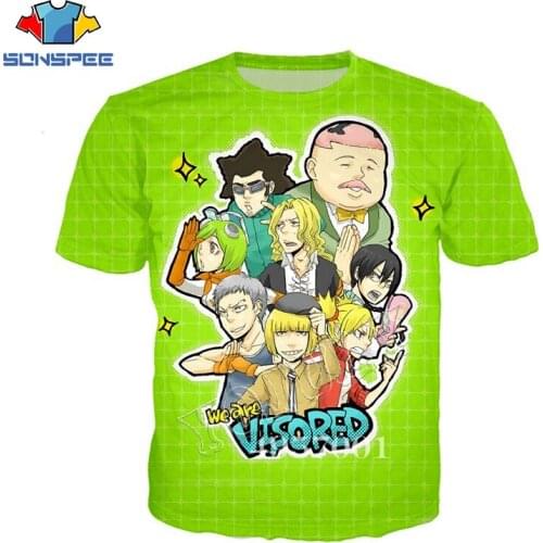 SONSPEE Unisex Funny Casual Hip Hop Short Sleeve Tops Novelty Streetwear Men T-shirts Anime BLEACH 3D Print T Shirt Clothing